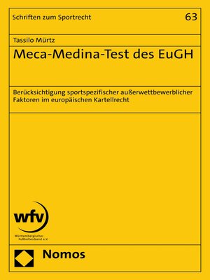 cover image of Meca-Medina-Test des EuGH